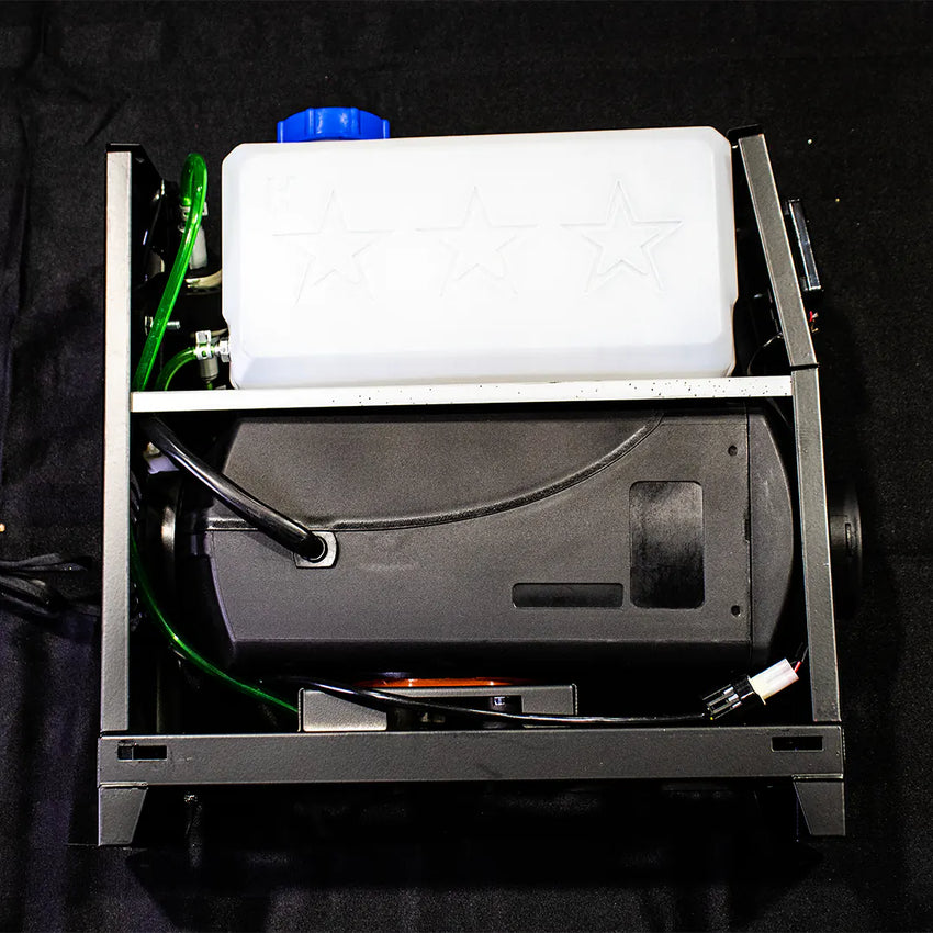 Riscaldatore a Gasolio per Van 12 Volts visto da l'interno