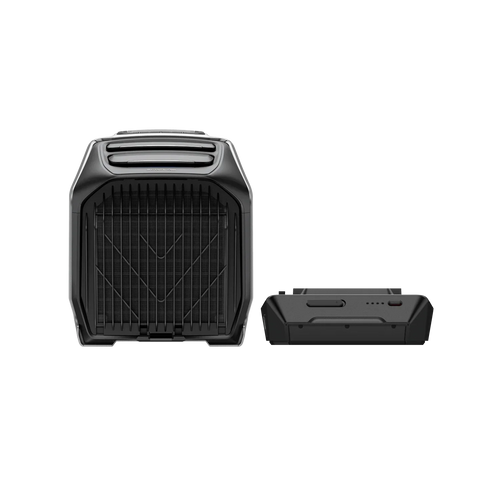 Condizionatore Portatile per Camper & Tenda con Batteria a fianco