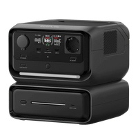 Power Bank con Presa Elettrica Ecoflow vista con la batteria aggiuntiva da 300wh