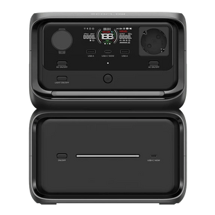 Vista da fronte con batteria aggiuntiva alla power station