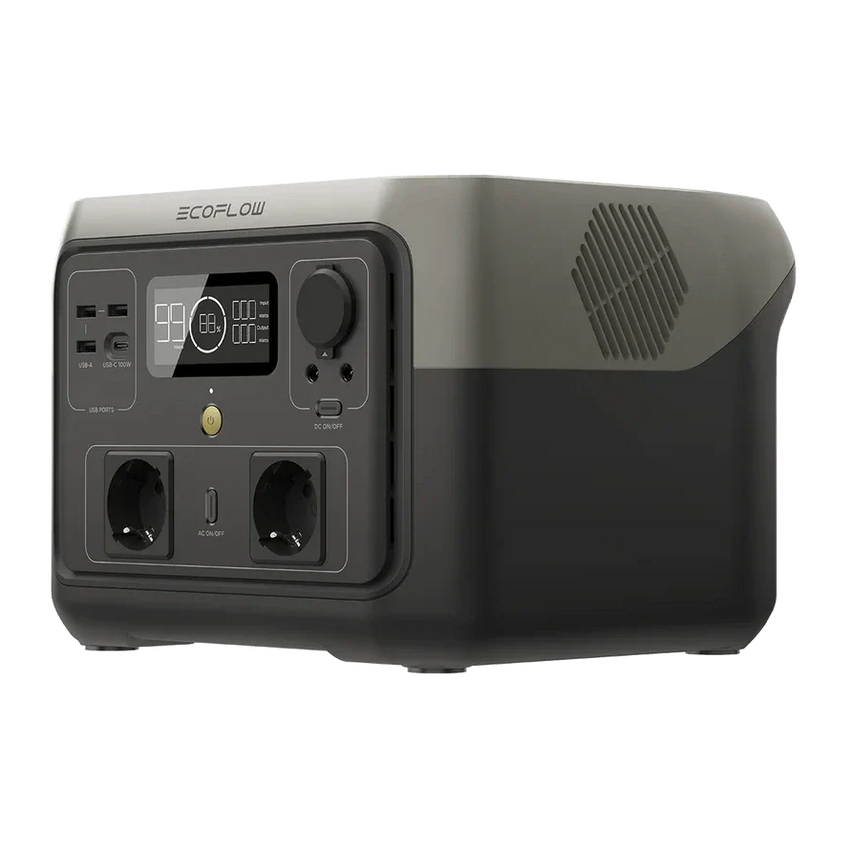 Power Bank con Presa Elettrica Vista laterale