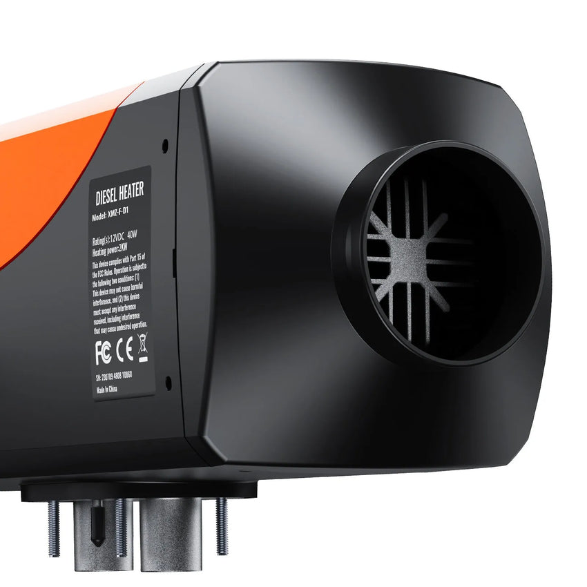 Vista da fronte del Riscaldatore per Camper