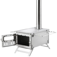 Stufa a Legna Portatile per cucina con supporti laterali