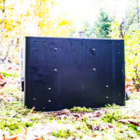 Vista da sotto, nessun rischio di ostruzioni nessuna apertura, uscita laterale del tubo di scarico 