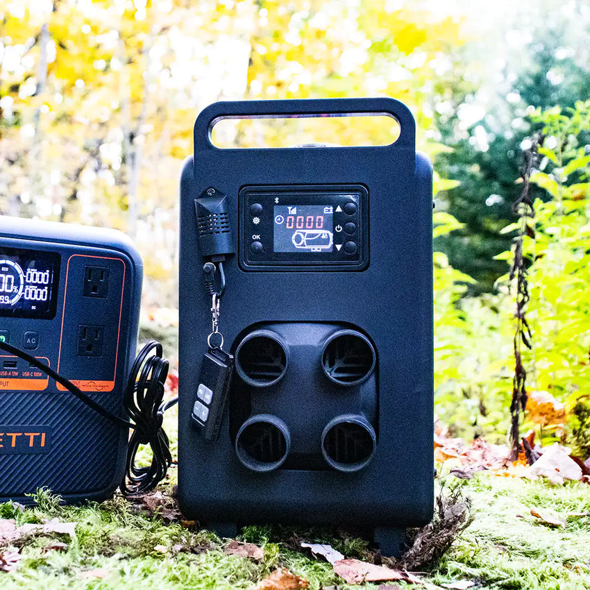 Visto da fronte del riscaldatore a diesel portatile