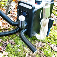 Tubo di scarico e entrata d'aria sul lato