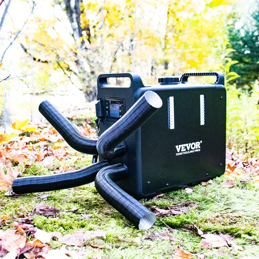 4 uscite d'aria calda su questo riscaldamento a diesel per tenda