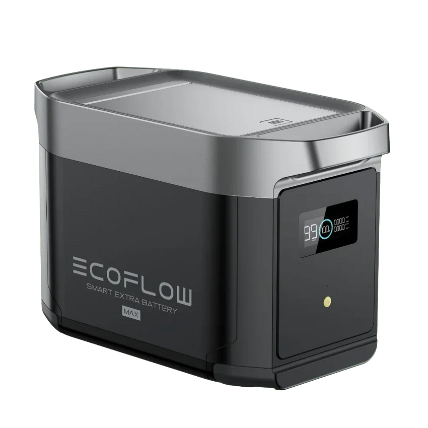 Vista laterale della batteria aggiuntiva da campeggio per power station