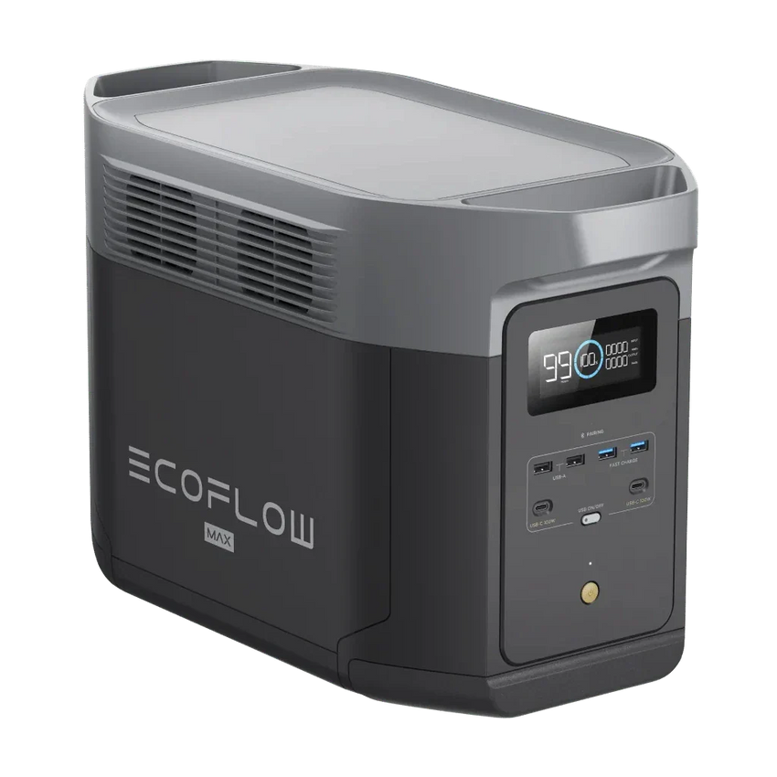 Power Station Portatile Ecoflow delta 2 max con prese USB e schermo LCD