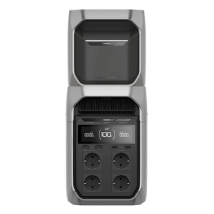 Power Station Portatile da Campeggio con batteria aggiuntiva posizionata sopra