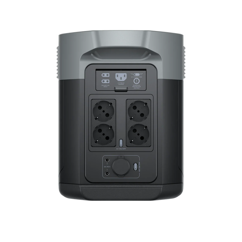 Vista da dietro con prese elettriche, perfetto per campeggio