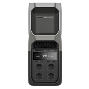 Power Station da Campeggio Ecoflow delta 3 Con batteria aggiuntiva sopra