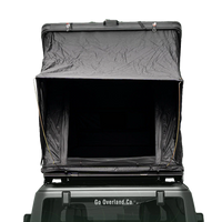 Tenda da Tetto Rigida Leggera vista aperta da dietro